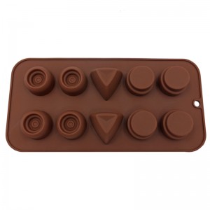 Moldes de chips de molde de chocolate de silicona de 10 cavidades